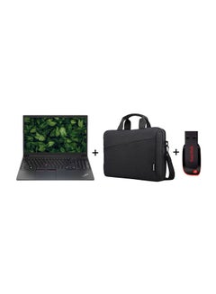 Buy Thinkpad E15 Laptop With 15-inch Display, Ryzen 7–5825U Processor/8GB RAM/512GB SSD/Windows 11 Pro/AMD Radeon Graphics + Casual Toploader Laptop Bag 15.6 inch Black + Sandisk 16GB Cruzer Blade USB 2.0 Flash Drive English/Arabic Black in Saudi Arabia