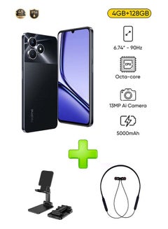 Buy Note 50 Dual SIM Midnight Black 3 GB RAM 128 GB 4G GSM/LTE/UMTS Middle East Version With Adjustable Desktop Stand for Phones/Tablets Black+ Bluetooth Headset Sports Black in Egypt