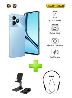 Buy Note 50 Dual SIM Sky Blue 3 GB RAM 128 GB 4G GSM/LTE/UMTS Middle East Version With Adjustable Desktop Stand for Phones/Tablets Black+ Bluetooth Headset Sports Black in Egypt