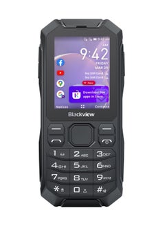 اشتري N1000 Rugged 2.4 Inches Display 1GB RAM+4GB ROM 3300mAh 2MP KaiOS Dual 4G SIM Flashlight Phantom Black في السعودية