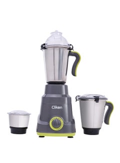 اشتري 3-In-1 Mixer Grinder With Stainless Steel Jar And Blade/Powerful Copper motor/Overload Protection 1.5 L 750 W CK2686 Black/Green في الامارات