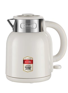 Buy Double Wall Electric Kettle – Insulated Design for Faster Boiling & Safety 1.5 L 1600 W CK5149 White in UAE