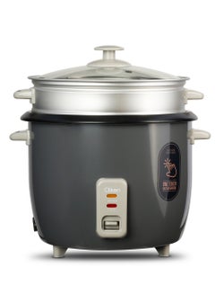 اشتري 2.2 L Electric Rice Cooker With Non-Stick Inner Pot And Stainless Steel Lid, Includes Warm/Cook And Steam Function/Rice Spoon And Measuring Cup/Perfect For Cooking Rice And Other Grains, Steaming Vegetables 2.2 L 900 W CK2704 Dark Grey في الامارات