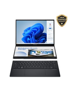 Buy ASUS Zenbook DUO (2024) UX8406MA-PZ073W-Processor : Intel® Core™ Ultra 7 Processor 155H , Intel® AI Boost NPU-Graphics : Intel® Arc™ Graphics , up to 8-Xe Cores-Storage : 1TB M.2 NVMe™ PCIe® 4.0 SSD-Memory : 16GB LPDDR5X, 7467Mhz on board memory-win11 English/Arabic black in Egypt