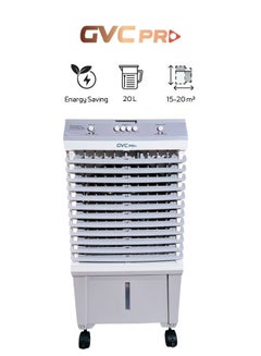 اشتري Air cooler GVC PRO 80 W, effective area 15-20 m²,with water-operated and characterize by  large water tank which reach to 20L, max airflow 3000 m³/h GVCAR-9620 20 L 80 W GVCAR-9620 WHITE في السعودية