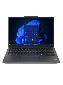 اشتري ThinkPad E14 21M7001UAD Laptop With 14 Inch  WUXGA (1920x1200) Display IPS, Ultra 7 155H Processor/16GB RAM DDR5 /1TB SSD / Integrated Intel Arc Graphics/ No DVD/ Bag/ DOS(Without Windows) English/Arabic Black في السعودية