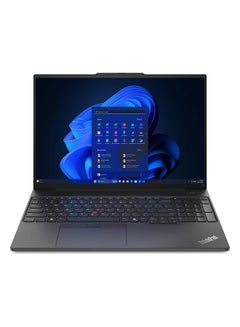 اشتري ThinkPad E16 Laptop With 16Inch Display WUXGA (1920x1200) Display, Ultra 7-155H Processor/16GB RAM DDR5/1TB SSD/Intel lris Xe Graphics/ DOS(Without Windows) With Finger Backlit Keyboard English/Arabic Black في السعودية