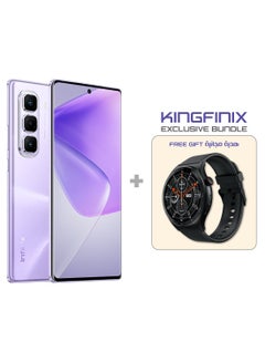 اشتري Hot 50 Pro+ Dual SIM Dreamy Purple 8+8 GB RAM 256GB 4G + Ai Support - Middle East Version With Infinix XWATCH 3 WE في السعودية