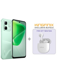 اشتري Hot50i Dual SIM Sage Green 4+4GB RAM 256GB 4G - Middle East Version With  Infinix XBUDS 3 WE في السعودية