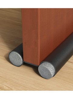 اشتري Under Door Draft Stopper - High Resistance Rubber and Fabric - Soundproof Energy Saving Weather Stripping Seal Sweep Strip for Bedroom Doors - 93cm Weatherproof Under Door Seal Black في الامارات