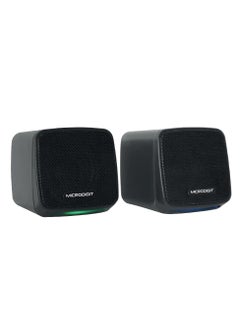 Buy Computer Speakers, 6W PC Powered Speakers USB Speaker Monitor Speakers for Desktop Computer/PC/Laptop Gaming Speaker Black in Saudi Arabia