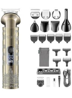 اشتري V109 IPX6 Waterproof Professional 6 in 1 Hair Trimmer Beard Nose Trimmer Kit في مصر