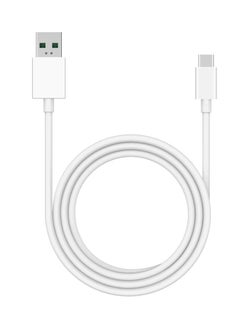 اشتري SuperDart Cable USB A To Type-C 240w 12A 100CM Compatible With Oppo/OnePlus/Vivo/Super VOOC/Warp Charge/Dash Charge/Warp Cable/Dash Cable/SuperVooc cable White في مصر