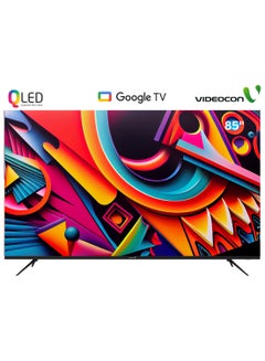 اشتري 85 inch Edgeless QLED 4K UHD Official Google TV with "Hey Google" Voice Remote, A+ Grade Panel, Bluetooth, Dolby Audio, Chromecast Buit-in Latest Model E85QLGT1100 Black في الامارات