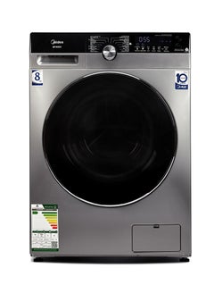 Buy Midea 8kg Front Load Automatic Washing Machine, 14 Programs, Drying 80%, Silver - MFK80S 8 kg 1000 W MFK80S Silver in Saudi Arabia