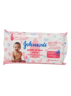 Buy Gentle All Over Baby 20 Wipes in UAE