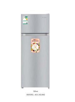 اشتري Refrigerator, Double Door, 7.4 CuFt - 211 L 950 W 811.102.002 Silver في السعودية