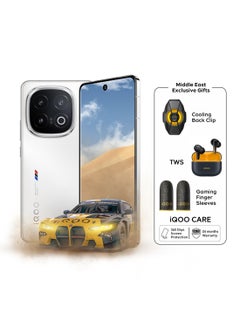 اشتري 13 Dual SIM Legend White 16GB RAM 512GB 5G with Gifts iQOO Gaming Sleeves, Phone Cooler, TWS, 24 Months Warranty and 365 Days Screen Protection – Middle East Version في السعودية