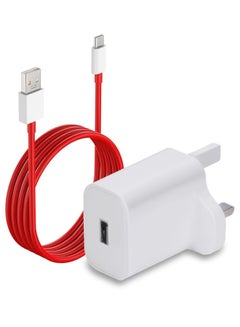 اشتري Warp Charger 18W UK Adapter USB-A to Type C USB Cable Kit UK White في الامارات