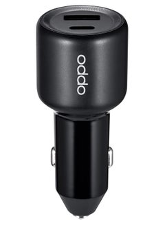 اشتري 80W SuperVooc Car Charger USB-A 80W Max +USB-C 30W Max Black في مصر