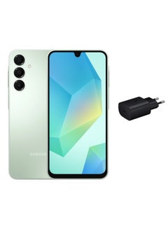 اشتري Galaxy A16 Dual SIM Light Green 4GB RAM 128GB  4G with free 25W Adapter USB-C Super Fast Charging Travel Adapter (EU Plug) في مصر