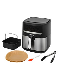 Buy 9.2 L Digital Air Fryer With Cake Tray, Brush, Tong & Baking Paper| 1800 W Vortex Technology, LED Display, 10 Preset Programs, Interior Lamp| For Fries, Steak, Chicken, Cake, Meat, Bread, etc | 2 Years Warranty 9.2 L 1800 W GAF37509 Black/Silver in UAE