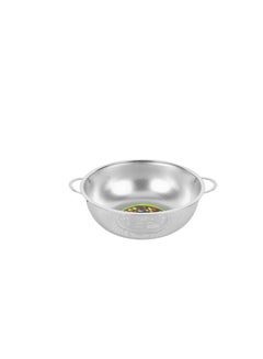 Buy Royalford 22.5 cm Multipurpose Stainless Steel Strainer Basket- RF12682/ Colander with Strong Handles, Perfect for Washing Rice, Fruits, Vegetable and Straining Pasta, Rice, Noodles/ Stylish Design with Micro Perforated Holes Silver in UAE