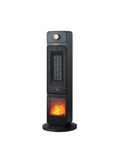 اشتري Vertical Decorative Heater With Flame Effect, 1900W Air Heating 1900 W RE-7-060 Black في السعودية