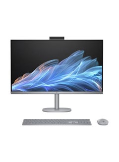 Buy OmniStudio X All-in-One Desktop AI PC With 31.5-Inch Display, Intel Ultra 7 155H Processor/32GB RAM/1TB SSD/6GB Nvidia Geforce RTX 4050 Graphics Card/Windows 11 With  Keyboard & Mouse Combo English Silver in UAE