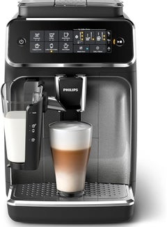 اشتري Versuni 3200 Series Fully Automatic Espresso Machine, 5 Coffee Specialties, LatteGo Milk Solution 1.8 L 1500 W EP3246/70 Silver في الامارات