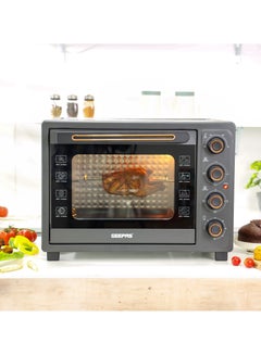 Buy 58 L Electric Oven 2100 W | With Rotisserie, Convection Functions and Inner Lamp| Easy to Use Control Knobs, 2 Switch Heating Selector, Adjustable Temperature| Perfect for Baking, Roasting, Cooking Meat, Vegetables, Cakes, Etc| 2 Years Warranty 58 L 2100 W GO34060 Black in UAE