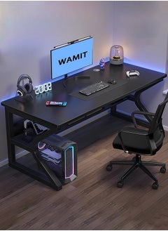 Buy Gaming Desk, Computer Table C-Shaped Table Legs Simple Game Table, Office Desk Home Desk Student Writing Study Table, Black (140*60CM) in Saudi Arabia