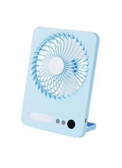 Buy Portable Desk Mini Fan 3 Speeds With LED Lights USB Rechargeable in Egypt