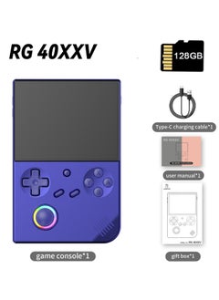 Buy RG40XXV Handheld Game Console,4.0-inch IPS 640*480,64G/128G TF Card with 10,000+ Games,3200mAh 6+Hours Battery, Support Wireless Network (Blue 128G) in UAE