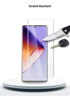 Buy Infinix Note 40 Pro+ / Note 40 Pro Plus 5G 2024 Premium Curved Edges UV Full Glue Full Cover Tempered Glass Screen Protector - Clear in Saudi Arabia