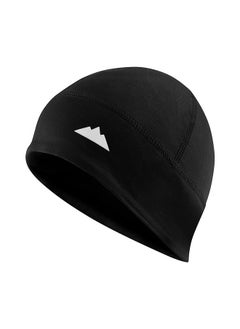 اشتري Warm Running Brimless Helmet with Lining Of Small Cloth Hat Helmet Liner Running Thermal Under Cycling Head Hat Ultimate Moisture Wicking Performance for Suitable For Brimless Caps Under Helmets Black في السعودية