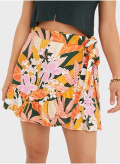 Buy Printed Tie Detail Skirts in UAE