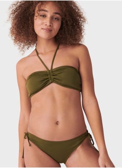 اشتري Halter Neck Ruched Detail Bikini Top في الامارات