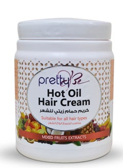 اشتري pretty Be Hot Oil Hair Cream With Mixed Fruits Extracts, Suitable For All Hair Types - 1000ml في الامارات