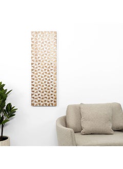 Buy Prism Wall Art, White & Gold - 40x120 cm in UAE