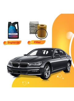 اشتري 730Li 7 Liters 5W30 Bmw Oil And Original Filter في الامارات