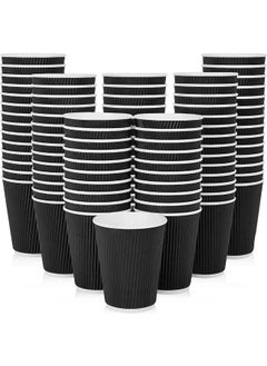 Buy Disposable Ripple Coffee Cup 12 Oz Without Lid Suitable For Home, Office, Restaurants Use Pack of 50 Pieces in UAE