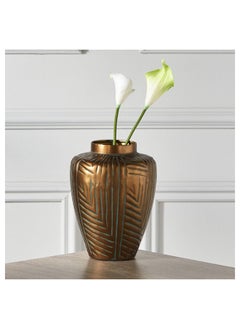 Buy Splendid Metal Table Pot Vase 15 x 20 x 15 cm in UAE