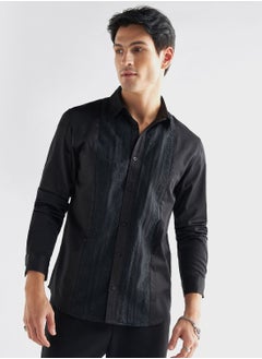 Buy Textured Regular Fit Shirt in UAE