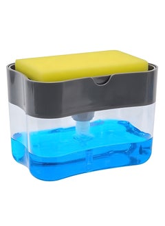 Buy Dish Soap Dispenser and Sponge Holder for Kitchen Sink Easy to Clean Dishes Dispenser Pump Sponge Included in UAE