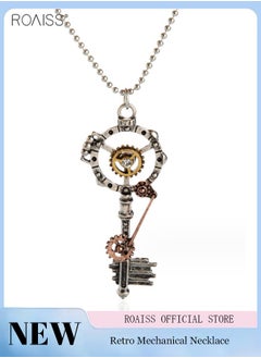 اشتري Unisex Fashion Key Necklace Creative Vintage Gear Necklace Steampunk Pendant في الامارات