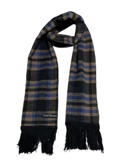 Buy Plaid Check/Carreau/Stripe Pattern Winter Scarf/Shawl/Wrap/Keffiyeh/Headscarf/Blanket For Men & Women - Small Size 30x150cm - P07 Black / Camel in Egypt