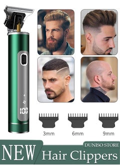 Buy Smart Hair Clippers Electric with 3 Kinds of Positioning Combs Turbo Motor Hair Cutting Kit Pro Mens Clippers for LED Display Cordless Rechargeable Hair Trimmer Set Professional Barbers Grooming Kit in UAE