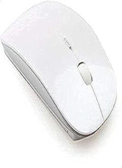 اشتري Slim Wireless Mouse For Macbook win 7 xp vista laptop travel (white) في مصر