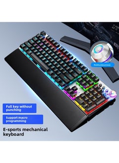 Buy WolfSpider F2088 F2058 Mechanical Gaming Keyboard F2058 Black Square key cap [Green Shaft]] in Saudi Arabia